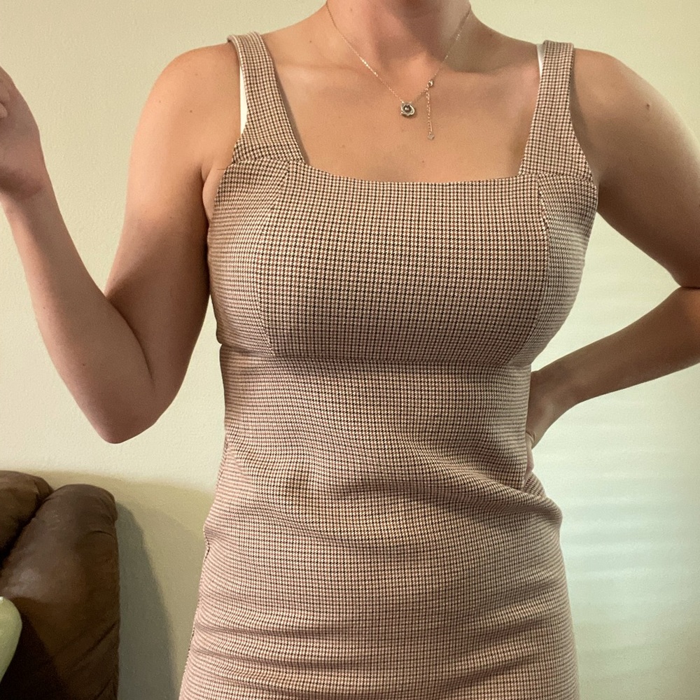 Checkered mini dress